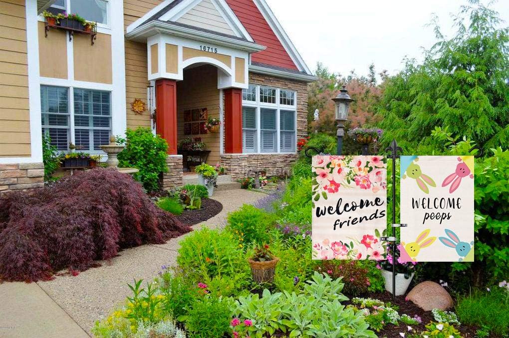 Garden Flag Stand Holder for Double Flags with Fleur De Lis Yard Flag Stopper and Anti-Wind Clip 37’’H x 30’’W Black Wrought Iron Yard Garden Season Flag Pole Outdoor - Image 6