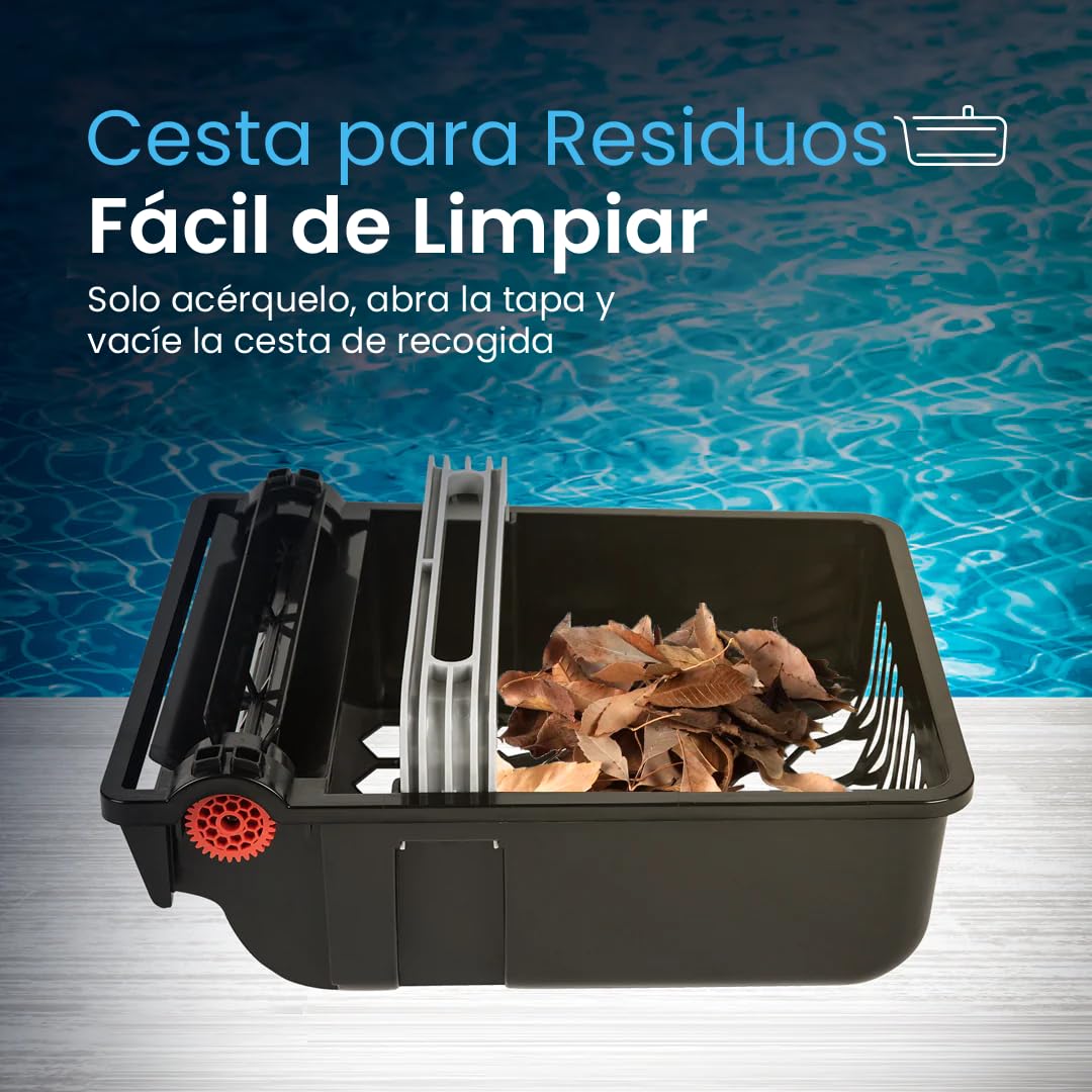Betta SE Robot Skimmer de Piscina Solar - Limpiador Automático de Superficie, Batería de 30h, Motores Resistentes a Sal y Cloro, Evitación de Obstáculos, Limpieza 24/7 (Blanco)