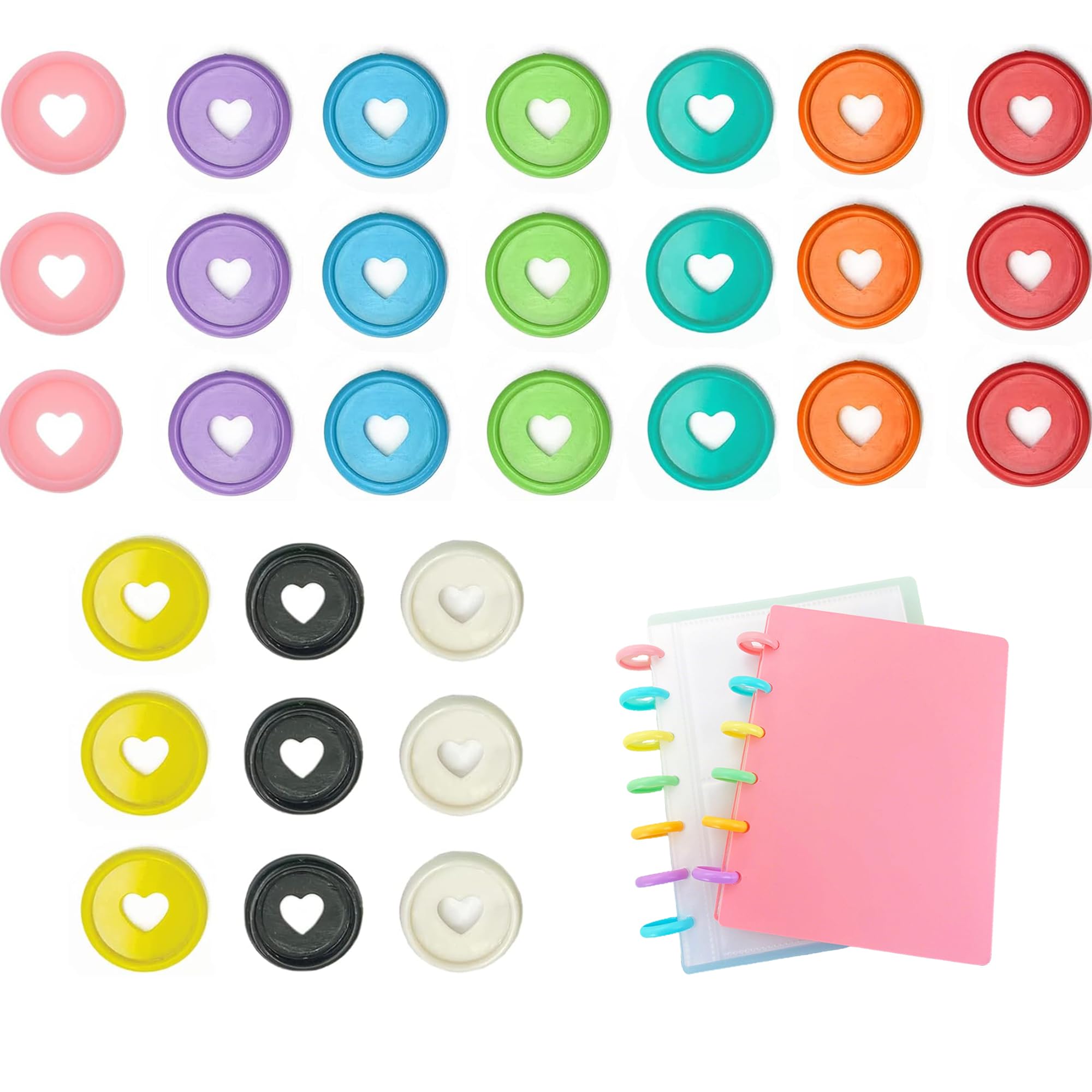 PATIKIL Lot De 22 Disques D'extension Ronds En Plastique Bleu Clair