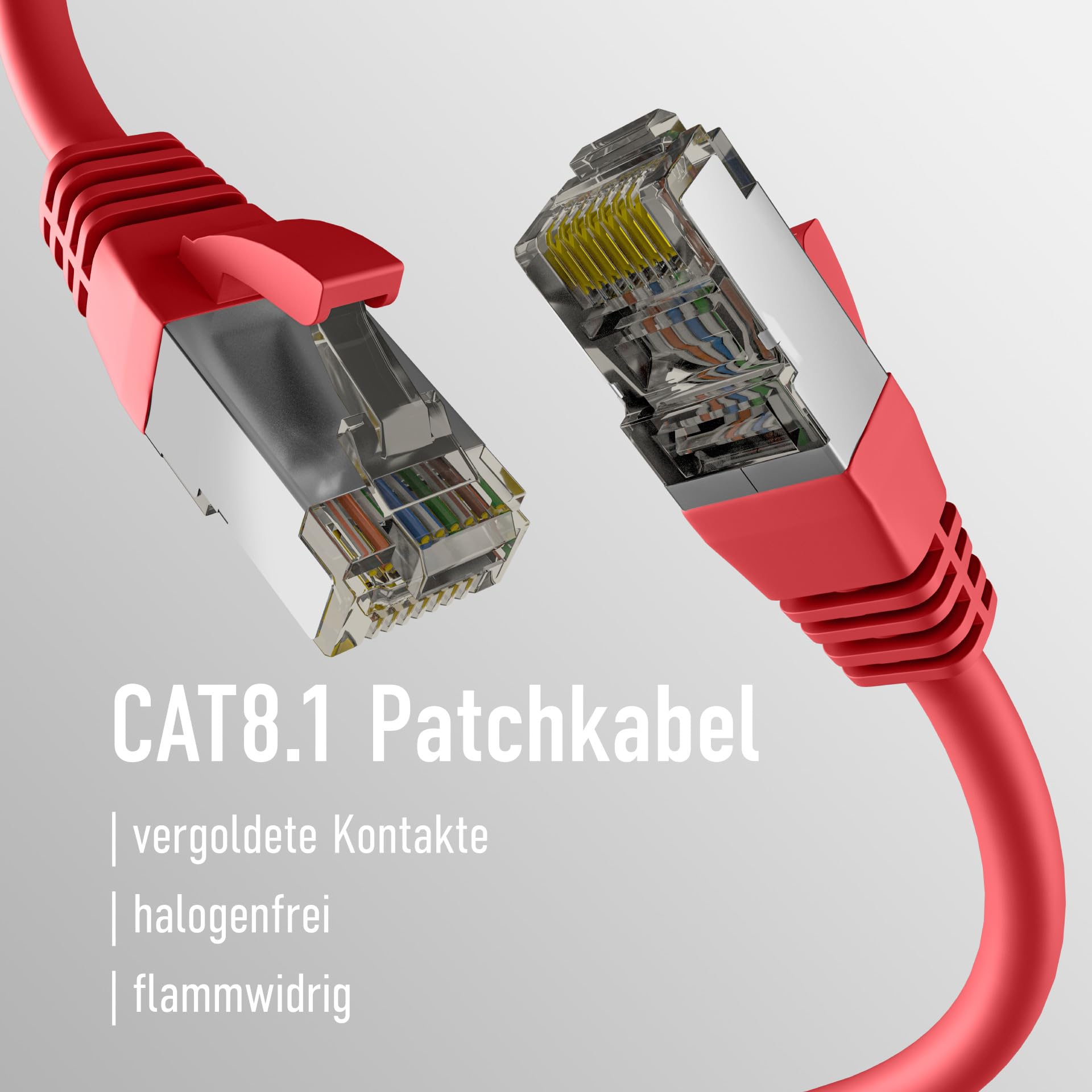 EFB-Elektronik - Câble réseau CAT. 8 jusqu'à 40 Gbit - Câble Ethernet de 20 m avec protection anti-torsion - Transmission PoE des données et de l'alimentation - Connecteur RJ45, blindage S/FTP PIMF -