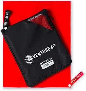 VENTURE 4TH Quick Dry Travel Towel - Fast Drying Ultra Soft Microfiber Towels - Essential for Camping, Backpacking, Yoga, Swimming, Gym, Sports and Beach - 3 Compact Sizes