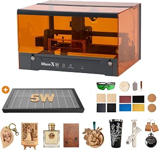 BlazeX M3 5W Laser Engraver for Wood Paper Acrylic Leather, 0.01mm Accuracy, 200 x 150mm Working Area, with Honeycomb Protective Cover Goggles Engraving Materials, Class 1, Good for Beginners