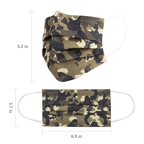 Miniatura 19 de Borje Cubrebocas desechables, 100 unidades, color negro, máscaras faciales de protección de 3 capas Multicolor 100 Uds