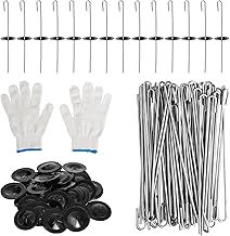 Poweka 100 Pcs Solar Panel Protection Clips, Solar Panel Protection Net Bracket, Stainless Steel Solar Panel Installation Clip, Bird Thread