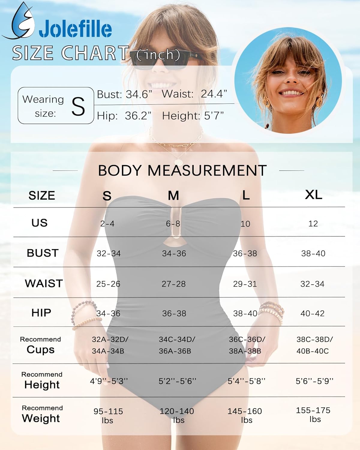 Jolefille One Piece Swimsuit Women Tummy Control Bathing Suit Bandeau Strapless Swim Suits Lace Up Slimming Halter Shapewear