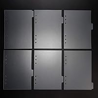 Vista 4 de Índice divisor de carpeta transparente de 6 agujeros con pestañas A5, hojas divisoras de índice de cloruro de polivinilo transparente, 6 anillos