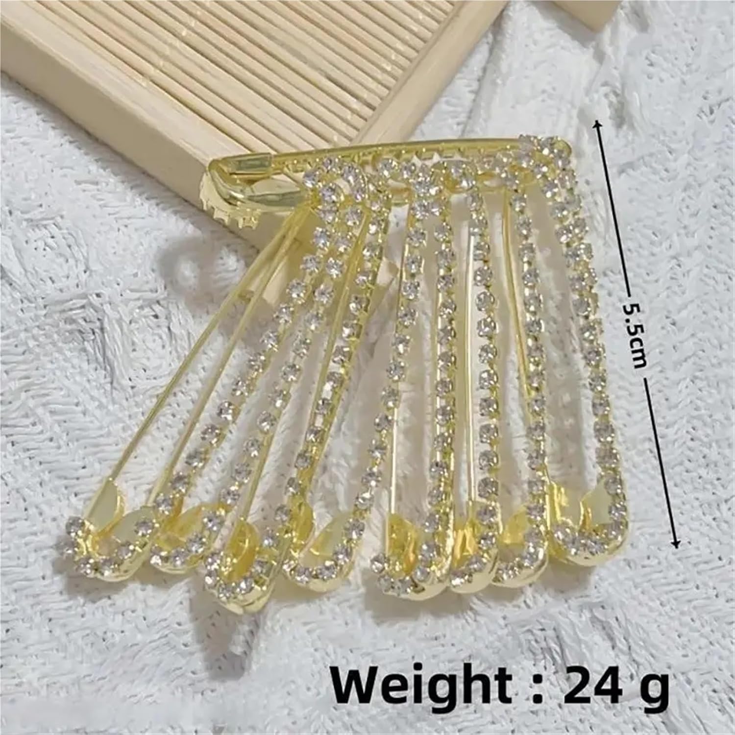 Decorative Safety Pins 40Pcs Sparkling Rhinestones Safety Pins, Elegant Shawl Clips Brooch