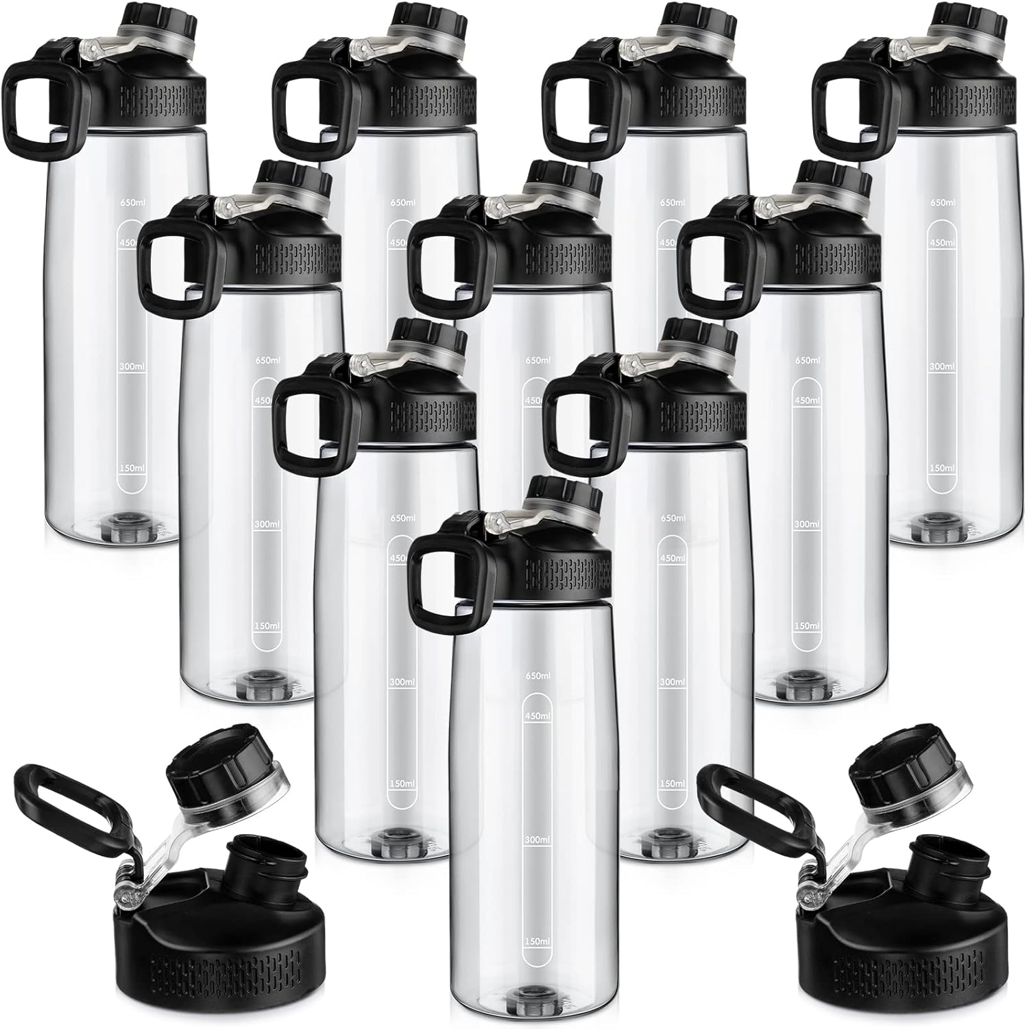 Nuenen 10 Pcs Plastic Water Bottles Bulk for Adults Kids