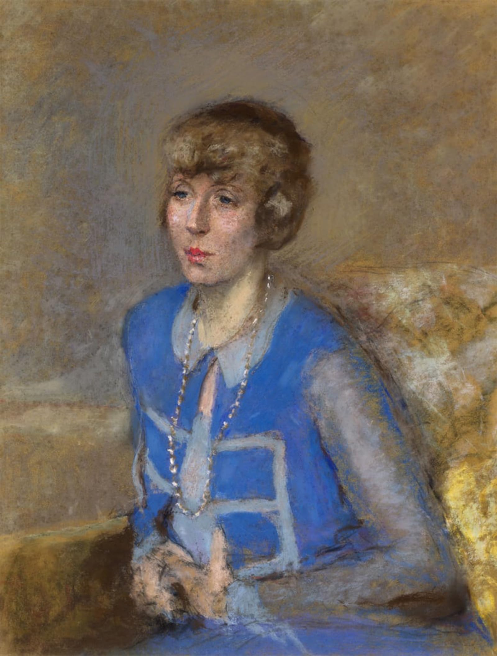 XcBAIHOUD Famous Famous Art Minimalist Prints Woman in Blue by Edouard Vuillard Art Canvas Murals for Room Decor 60x90cm