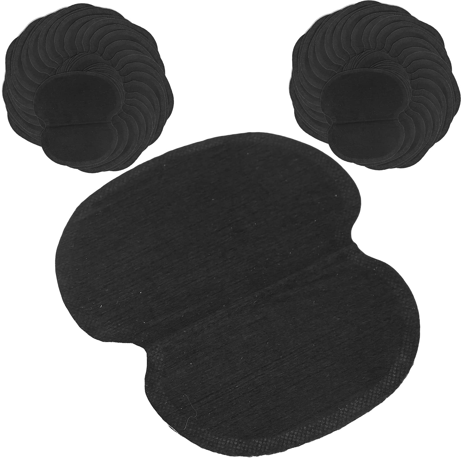 Almohadillas para el Sudor de las Axilas, Almohadillas para el Sudor de las Axilas, 60 Piezas Almohadillas para las Axilas Ropa de Vestir de Tela No Teji Almohadillas para el Sudor de las Axilas Neg