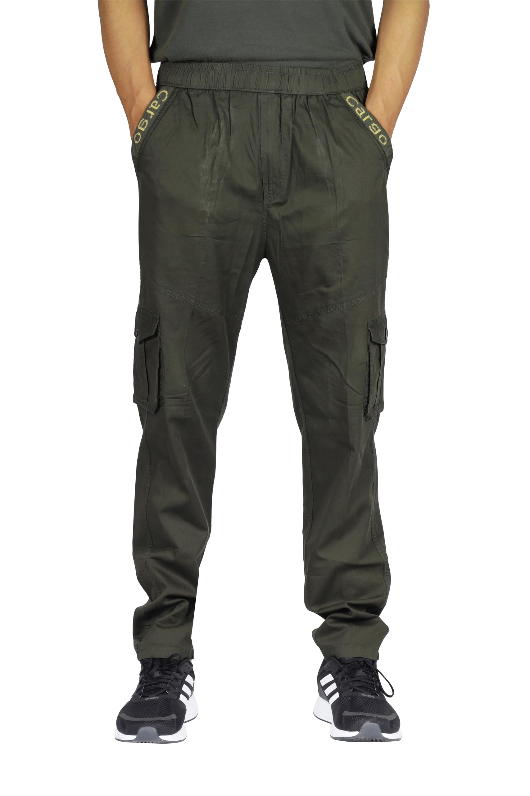 kartavya Cotton Cargo Track Pant for Men, Men's Regular Fit Track Pants Lower with Multi-Pockets & Side Pockets, Regular Fit for Men Track, Pajama for Men (3XL, Green)-picture-53