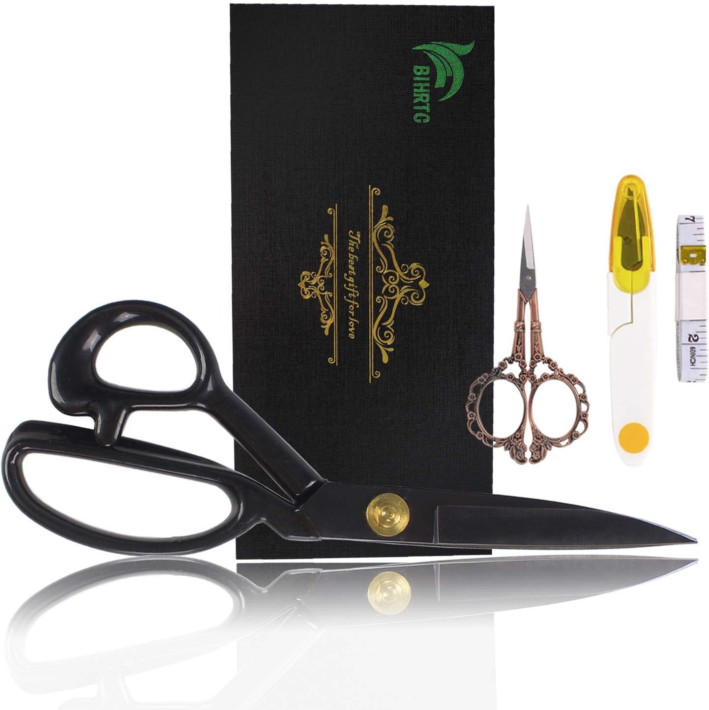 BIHRTC Professional Tailor Scissors Sewing Scissors 9 inch