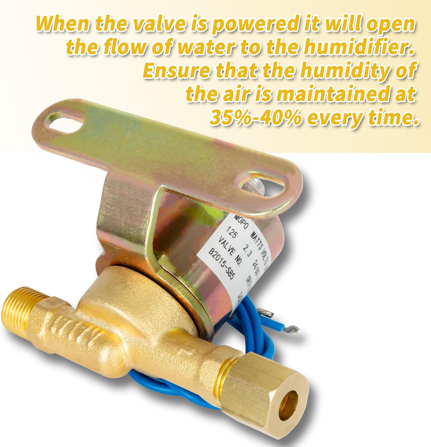 4040 Humidifier Water Solenoid Valve - Compatible with April aire Humidifier 400 500 600 550 558 568 560 700 760 768, Replaces B2015-S85, B2017-S85 | 24 Volts | 2.3 Watts | 60 HZ-Blue