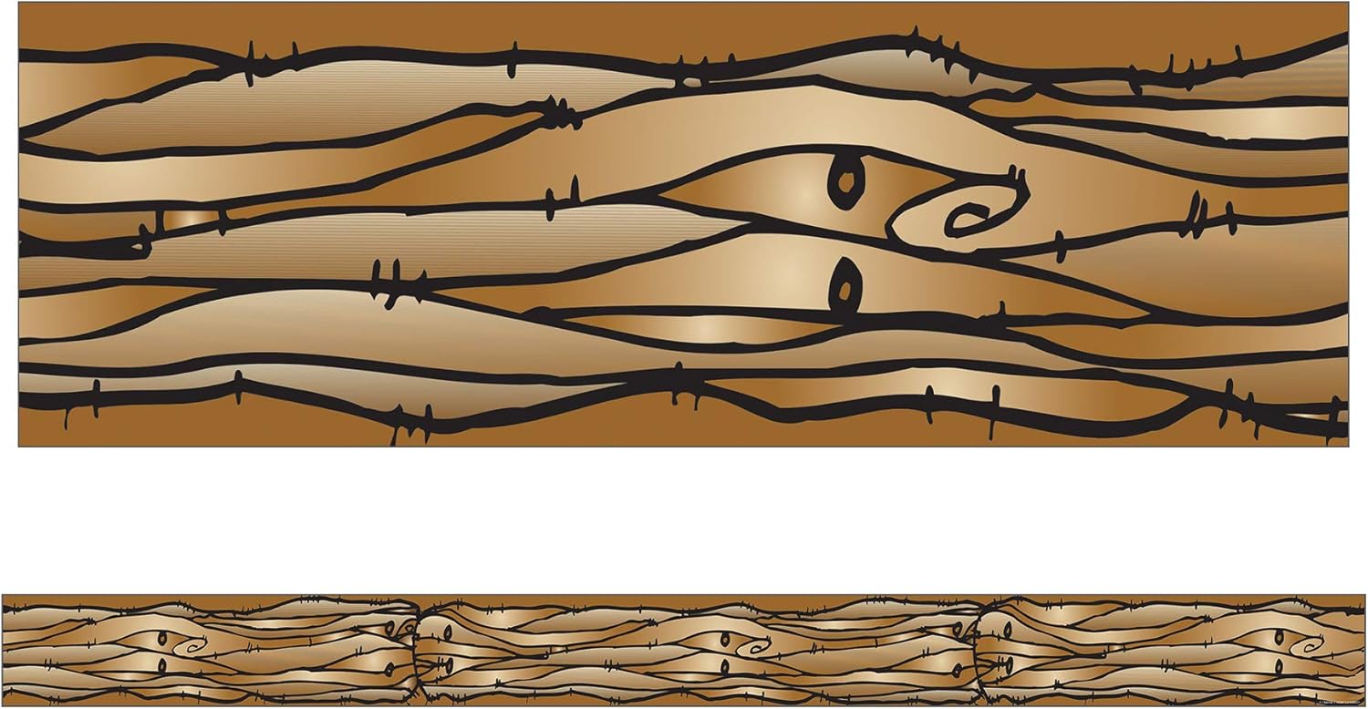 D.J. Inkers Carson Dellosa Wooden Frame Straight Bulletin Board Borders