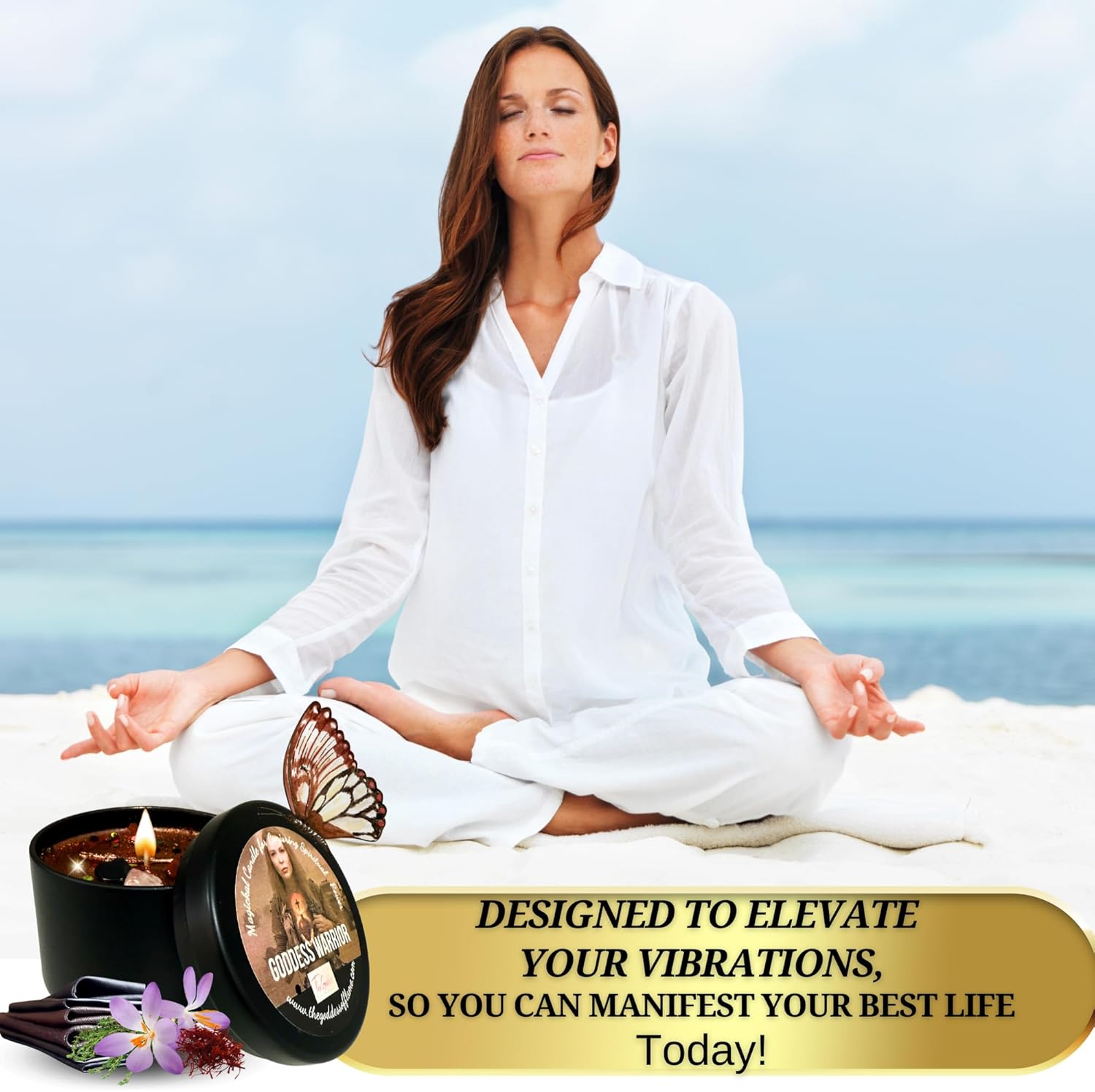 – Goddess Warrior Candle | Spiritual Aromatherapy Candle for Strength, Courage & Empowerment | Non Toxic Soy Wax Ritual Spell Candle | Hoodoo, Wiccan, Pagan, Conjure (8oz)