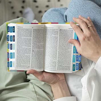 75 Bible Tabs,Easy Navigation and Quick Reference,Blue(Gold Foil Lettering)