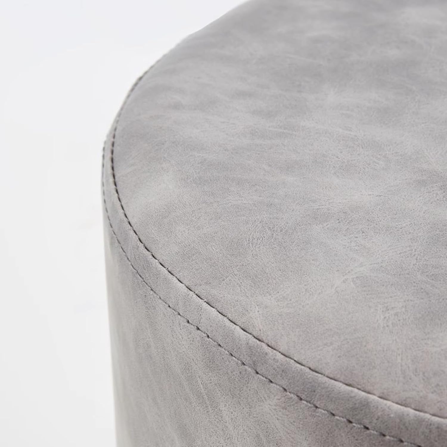 Rolling Stool Round Pulley Low Stool Universal Wheels Small Stool, Home Movable Pu Leather Lazy Roller Stool with 5 Wheels Movable Low Stool for Office, Garage, Garden (Color6 D28.