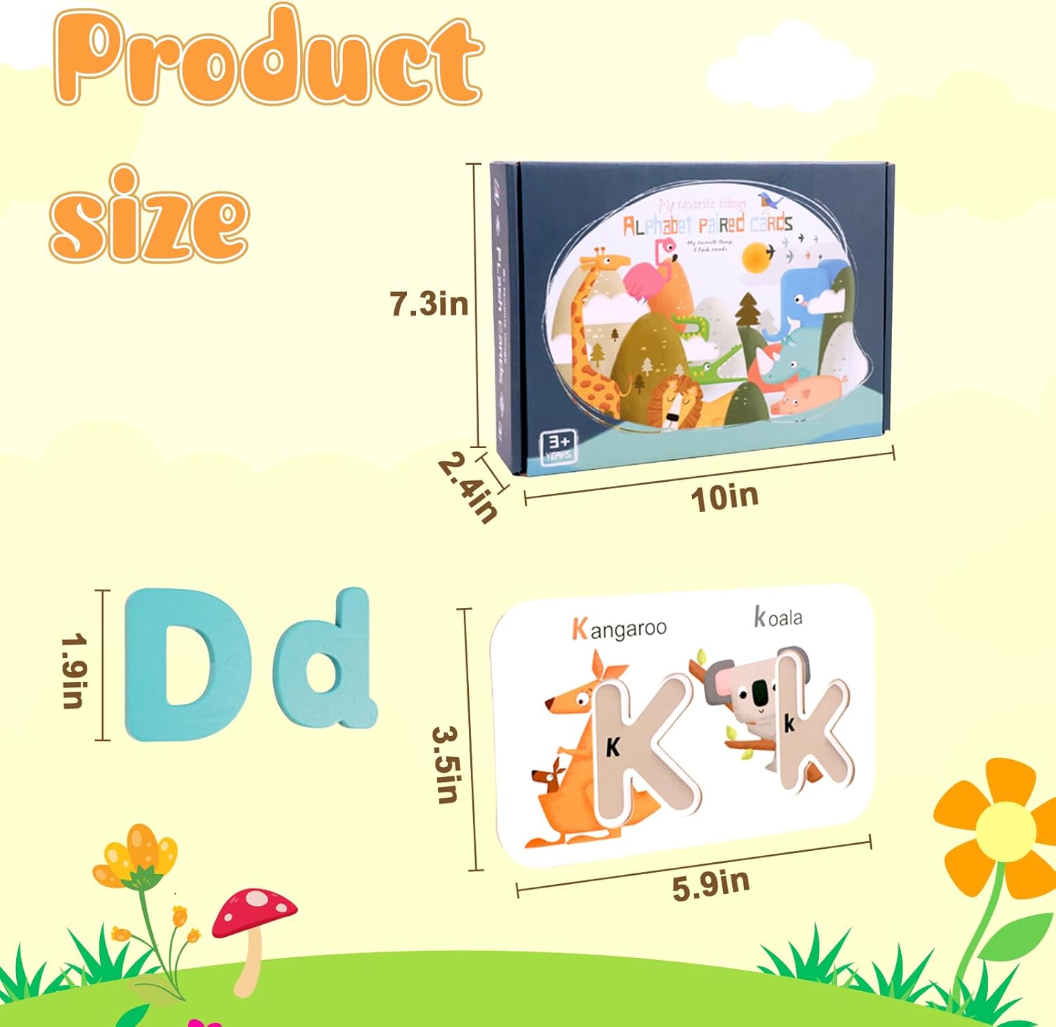 Adena Montessori Number and Alphabet Flash Cards for 3-6 Years Old Toddler,Flash Cards for Montessori Education with Interactive Wooden Letters Puzzle,Preschool Matching Game for Kids Learning Gifts