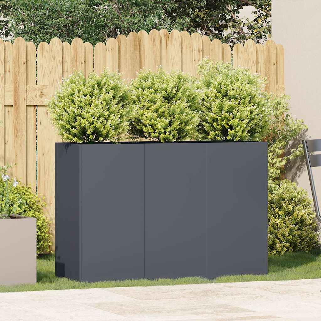 Ogrodnik ze stali walcowanej na zimno 120x40x80 cm | Duży format, otwarte dno do drenażu, wzmocnienia wsporników wewnętrznych, do użytku na zewnątrz