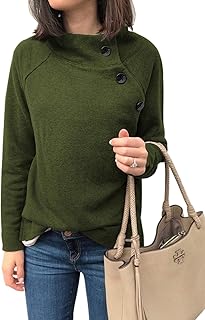 Comoda felpa da donna a maniche lunghe con bottoni