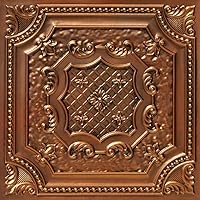 Vista 22 de De normal a hermoso en horas DCT04 Escudo isabelino de PVC 2 pies x 2 pies para colocar o pegar en el techo (cubre / 9,29 m²), blanco antiguo, 25