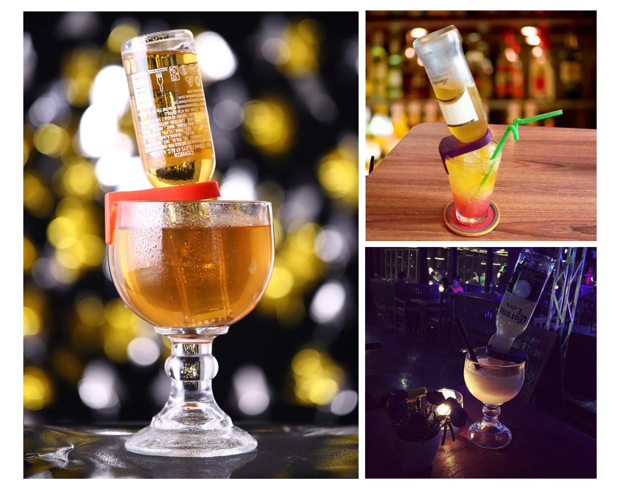 Fermagli per bevande, 10 pezzi, per bottiglie di birra, per cocktail