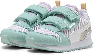 حذاء بوت R78 V انفانت برقبة منخفضة للأطفال الرضع من الجنسين من بوما، أخضر (مودرن مينت) وأبيض وأخضر فاتح، مقاس 19 EU