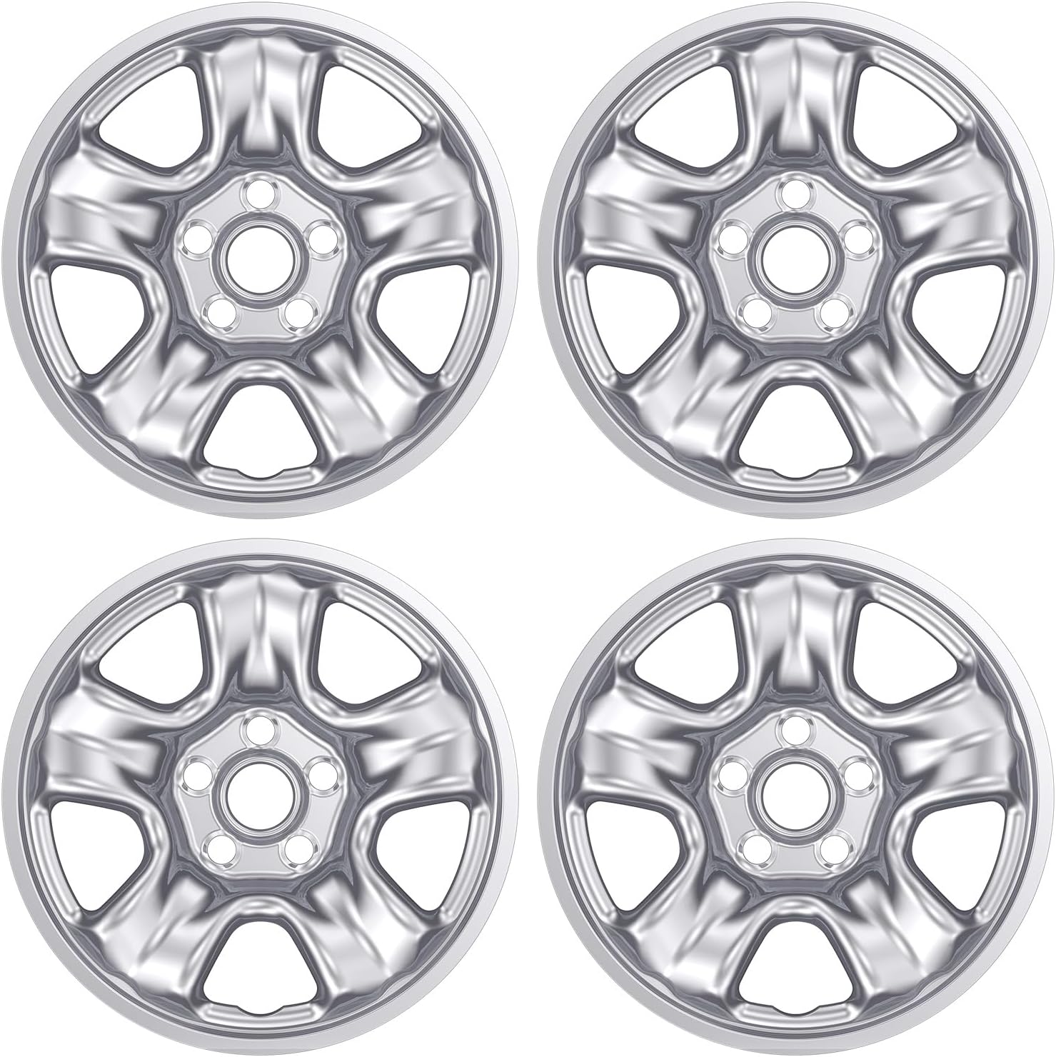 4-Pack 16 inch Wheel Skins Compatible with Honda CR-V CRV 2012 2013 2014 2015 2016, Fit for 16" Alloy Wheel, 42700-T0A-A01, Rim Cover Hubcap Hub Cap (Chrome Color)