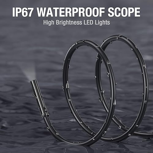 Miniatura 4 de Cámara endoscopio con luz para iPhone, cámara de inspección de boroscopio Teslong USB-C con 8 luces LED, alcance flexible de 10 pies, cámara de