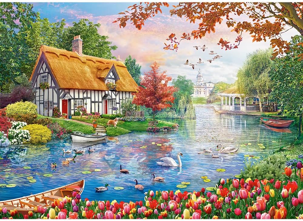 Trefl A Quiet Haven 500 Piece Jigsaw Puzzle Red 19"x13" Print, DIY Puzzle, Creative Fun, Classic Jigsaw for Adults and Children from 10 Years Old