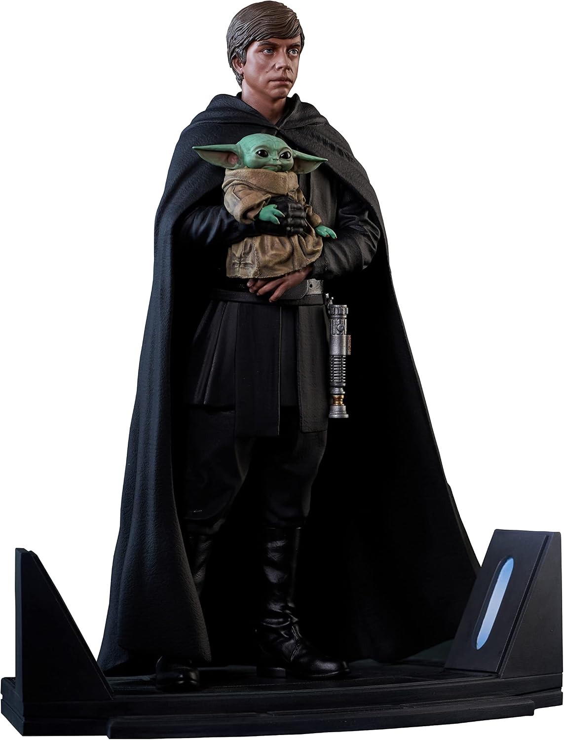 DIAMOND SELECT TOYS Star Wars Premier Collection: The Mandalorian: Luke Skywalker & Grogu Statue, Multicolor