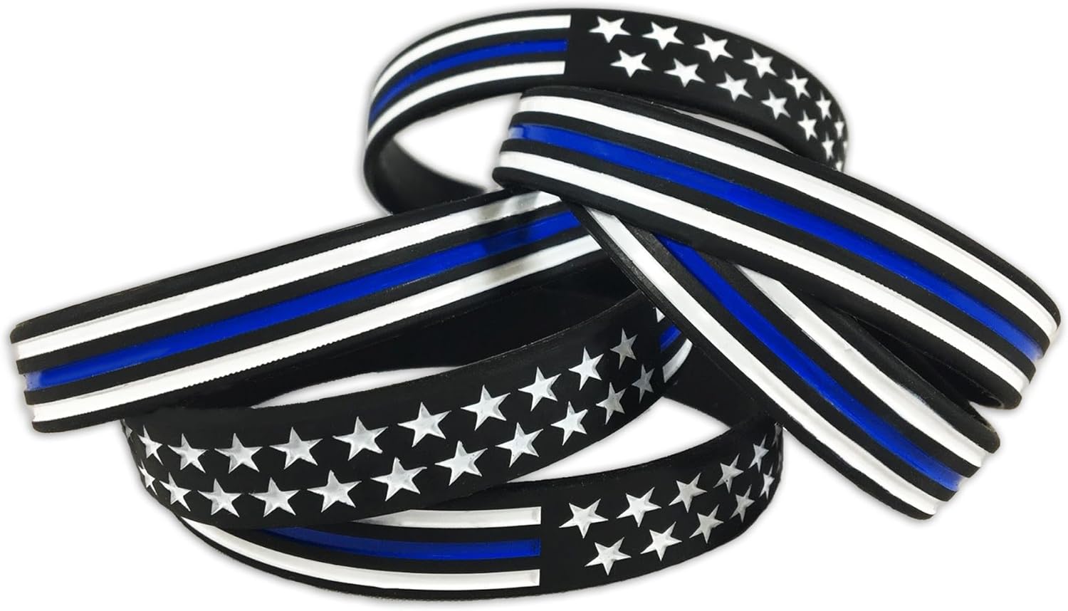 Thin Blue Line American Flag Bracelet