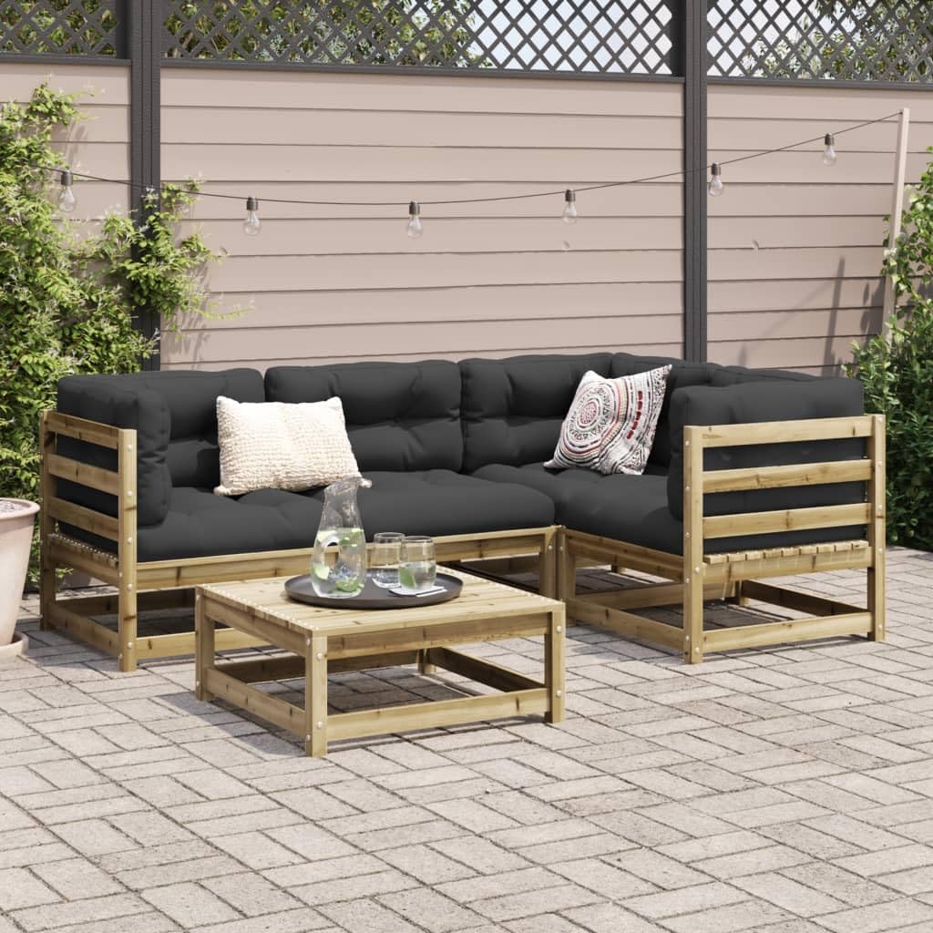 Destockage mobilier de Jardin,Salon,Salon Jardin Enfant,Salon de Jardin 5 pcs Bois de pin imprégnéConvient pour Les Jardins, Les Salons et Les patios