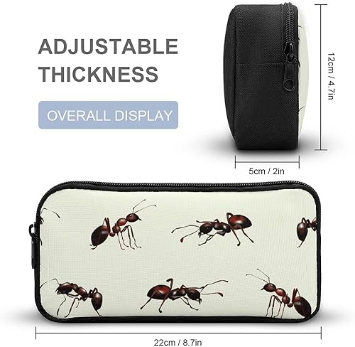Miniatura 2 de Estuche para lápices de hormigas realistas, bolsa de lápices duradera de gran capacidad para guardar bolígrafos