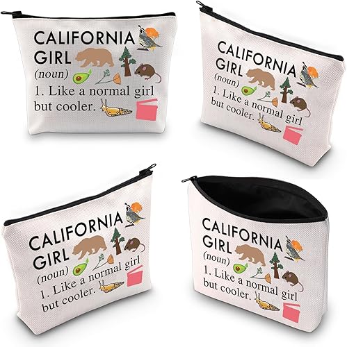 Miniatura 5 de XYANFA Bolsa de maquillaje de California, regalo de viaje de California, regalo de vacaciones, regalo de niña de Cali, regalo temático