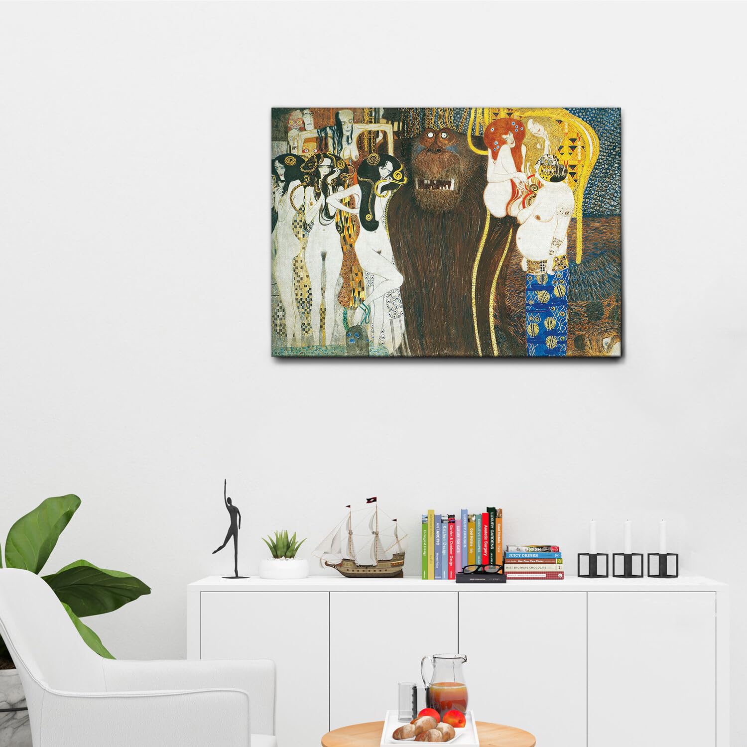 Quadro Su Tela Gustav Klimt Lacrime Dorate - 70x100 Cm, Pronto Da Appendere, Made In Italy - Foto 13