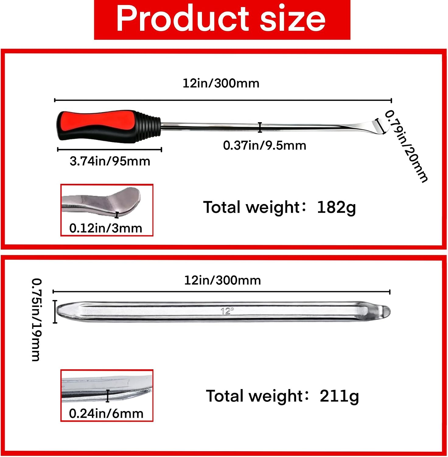 28 PCS Tire Spoons Tool Set,Tire Changing Tool for Motorcycles, Lawn Mowers, Bicycles and More, Tire Removal Tool Set, with Tire Spoon, Rim Protectors, Valve Tool, Valve Cover and Valve Core
