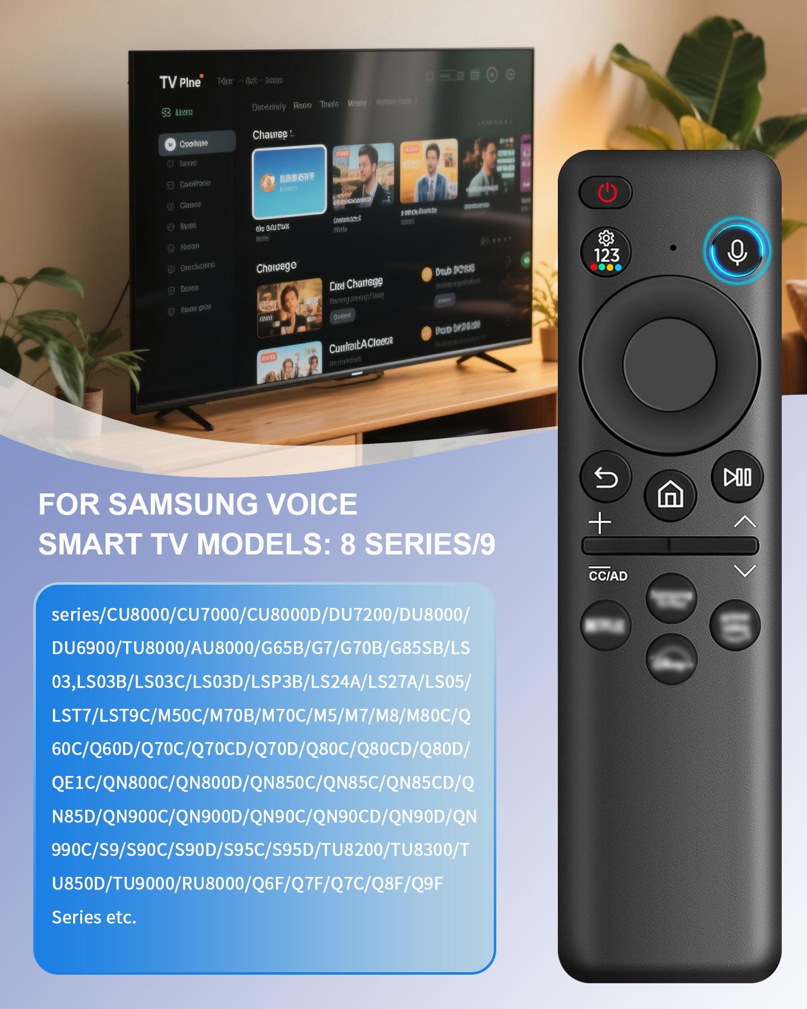 Télécommande de Rechange BN59-01432A pour Samsung Smart TV, Neo LED, 4K, HD, Noir