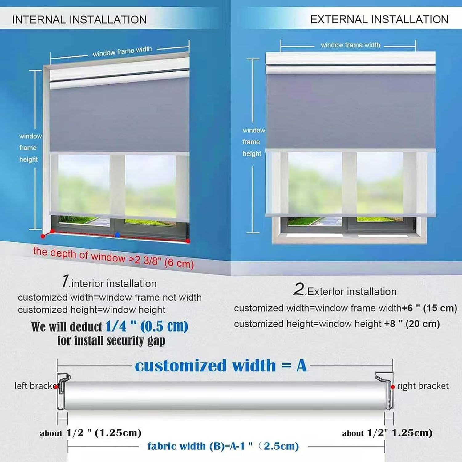 TIPIACE Day and Night Dual Layers Motorized Roller Blinds Shades Rechargeable Motor Suitable for Home, Office, Hotel Windows (5101+White 8018)
