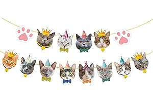 Purrfect Birthday Celebration with TSJ Cat Birthday Banner