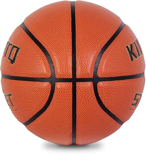 Miniatura 2 de KUYOTQ Baloncesto callejero para niños y jóvenes, tamaño 5 para exteriores, 27.5 pulgadas, piel suave, canal profundo, resistente al desgaste,