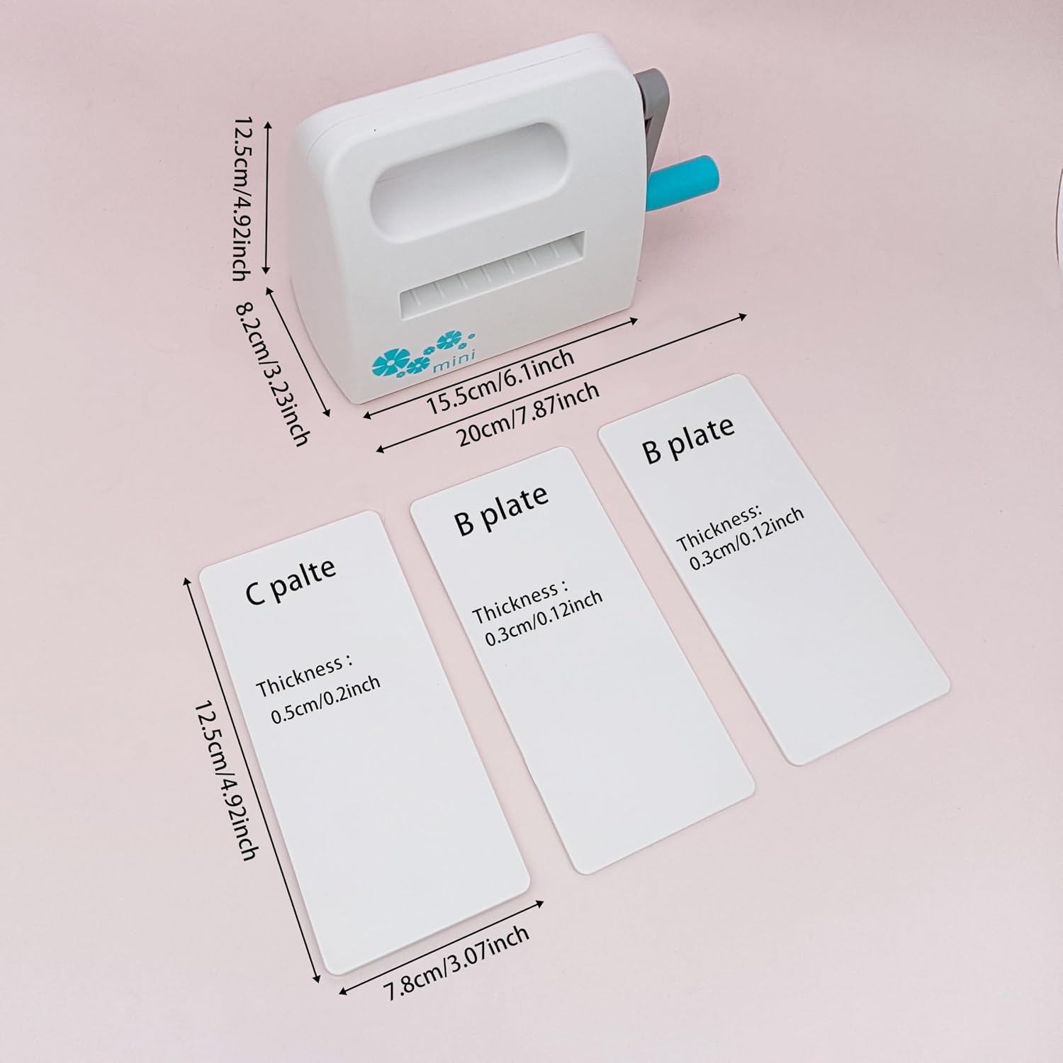 3inch Opening Mini Die Cut Machine Embossing Folder Use Machine, Manual Portable Embossing Machines Full Kit Included, for Art, Craft, Scrapbooking for DIY Craftsmen and Beginners