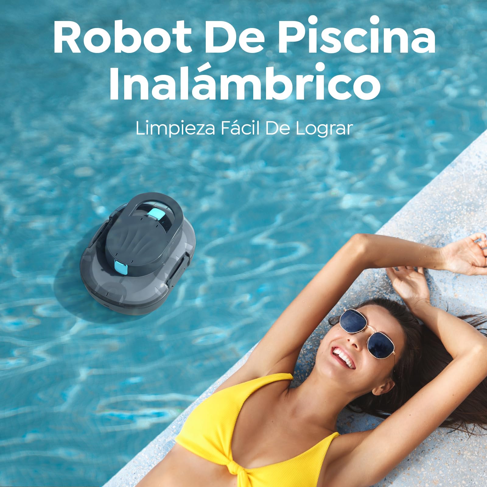S1PRO (2026 Upgrade) Robot Limpiafondos Piscina, 120 Min de Limpieza, Doble Motor Robot de Piscina, con Filtración de 180μm, Estacionamiento Auto, para Piscinas Elevadas 100 m², Gris