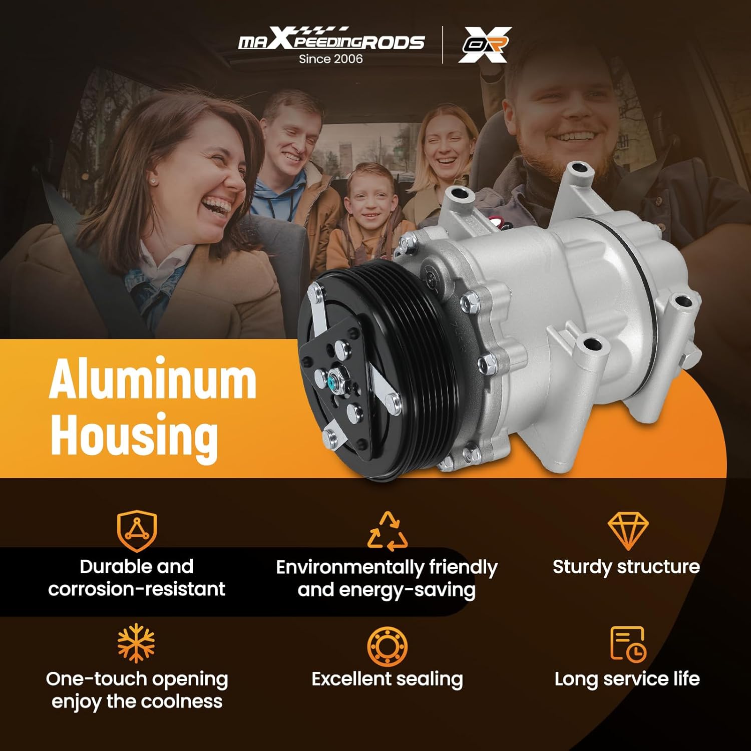 maXpeedingrods A/C AC Compressor w/Clutch For Honda Civic 2002 2003 2004 2005 L4 1.7L