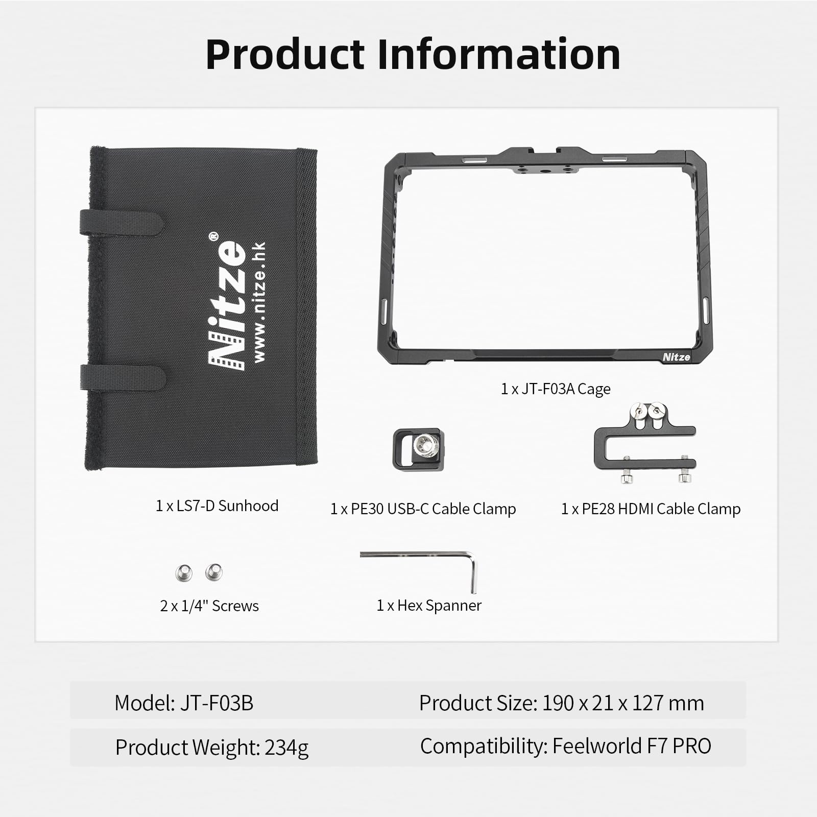 Amazon.com : Nitze F7 PRO Cage for Feelworld F7 PRO Monitor with