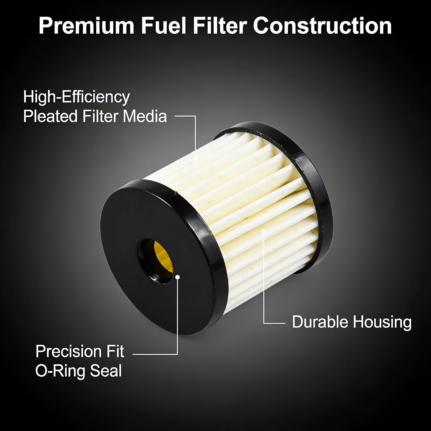 0707-0012 Fuel Filter Kit 61011-04A T03-0077 Compatible with Harley Davidson FLD/FLHR/FXD/FXDWG/FXDXI/FXSTC/FLHT/FLHX/FXCW/FXCWC/FXSTB