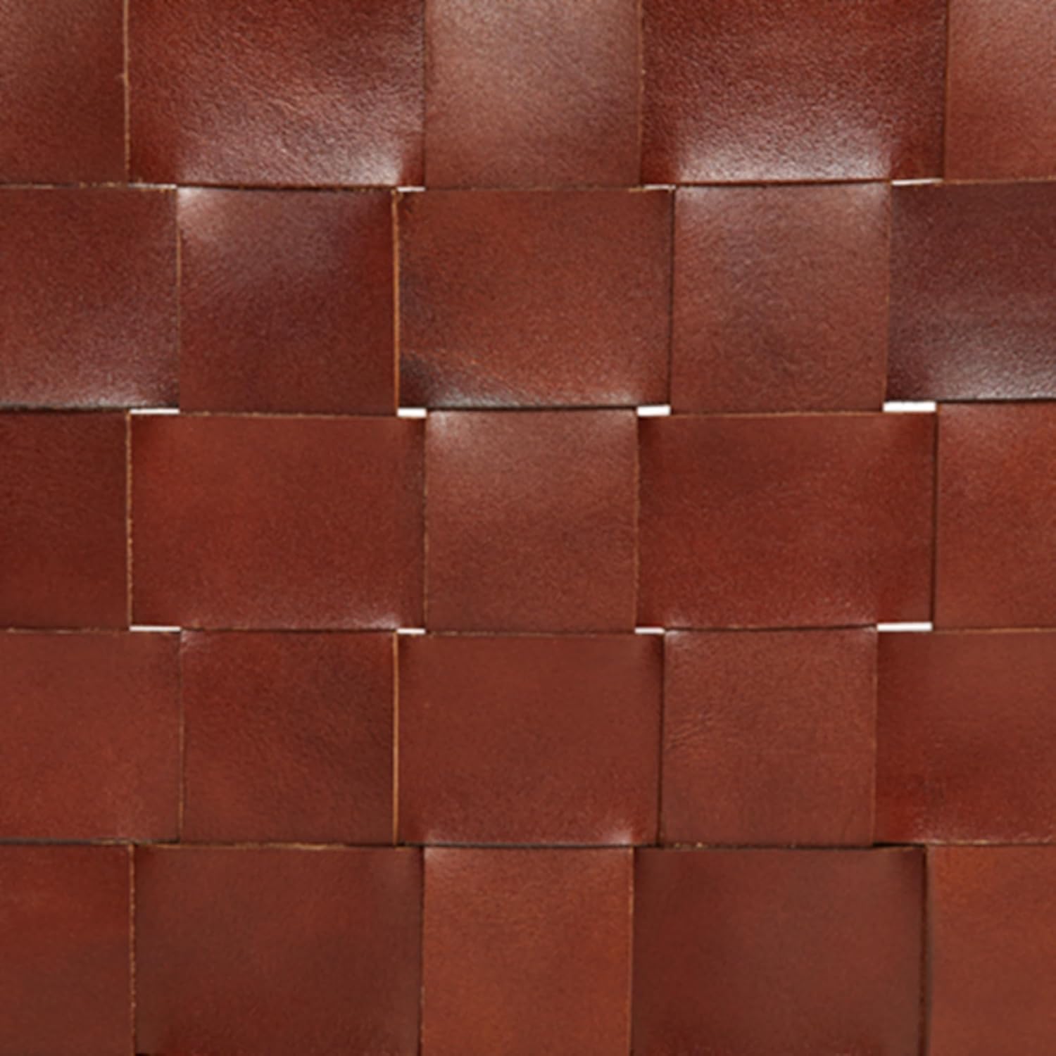 Lemmund 48'' Brown Leather and Wood Accent Bench