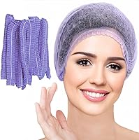 Vista 9 de Gorras Bouffant desechables, red de pelo de 21 pulgadas, tapón elástico para servicio de alimentos, cubierta de cabeza para dormir