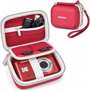 PAIYULE Camera Case for Kodak PIXPRO FZ55/FZ45 Compact Cameras, Red