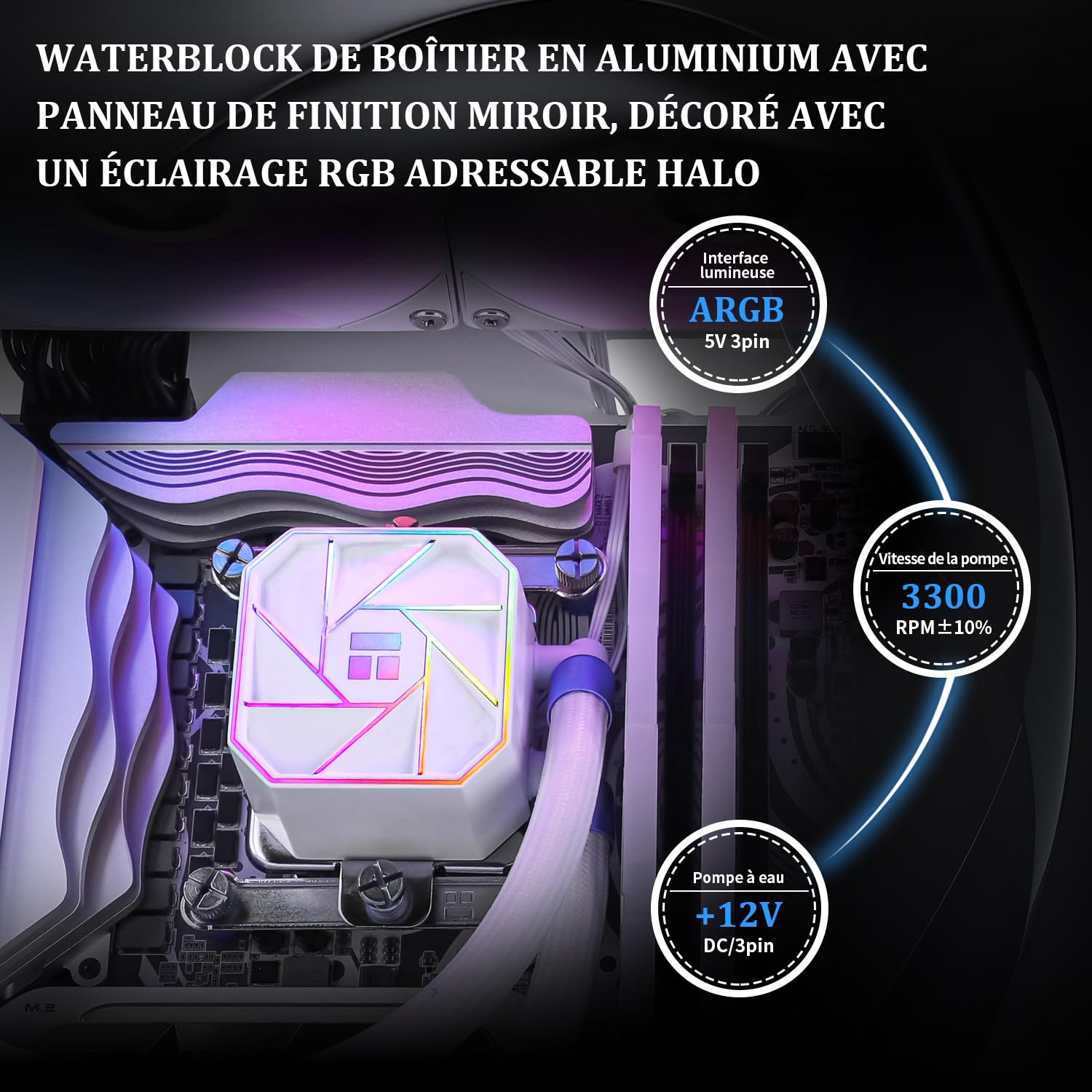 Thermalright AQUA ELITE 360 WHITE V3 - Raffreddatore per CPU liquido, doppia ventola PWM ARGB con cuscinetti S-FDB, pompa PWM, per AMD/AM4/AM5, Intel LGA1150/1151/1200/2011/1700 (AE360 WHITE V3)